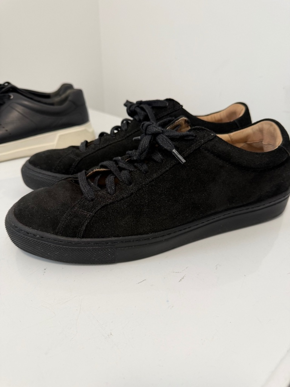 Suitsupply Black Men's Suede Sneakers Made in Portugal - Size 9